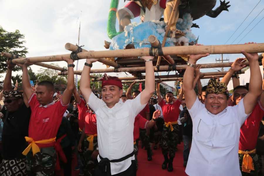 Wali Kota Surabaya Ikut Perayaan Pawai Ogoh-Ogoh