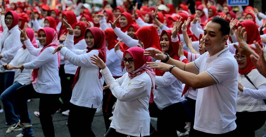 Car Free Day (CFD) di Jalan Tunjungan Surabaya