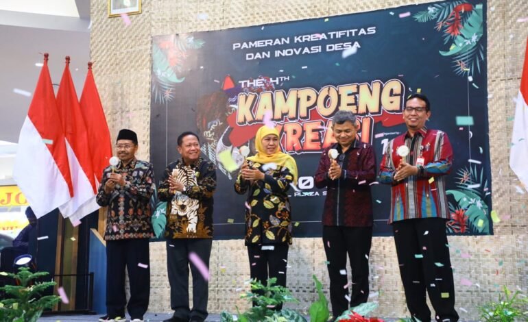 Dorong Pengembangan UMKM, Gubernur Khofifah : Pemprov Jatim Buka Stan Layanan Perizinan Usaha Gratis Bagi UMKM di Pameran Kampoeng Kreasi