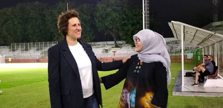 Jelang Laga Ajang FIFA Match Day, Timnas Palestina Latihan Distadion Gelora