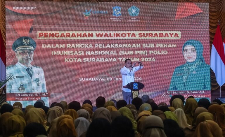 Pemkot Surabaya Terapkan Imunisasi Polio Serentak untuk Cegah KLB