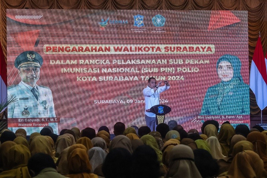Pemkot Surabaya Terapkan Imunisasi Polio Serentak untuk Cegah KLB